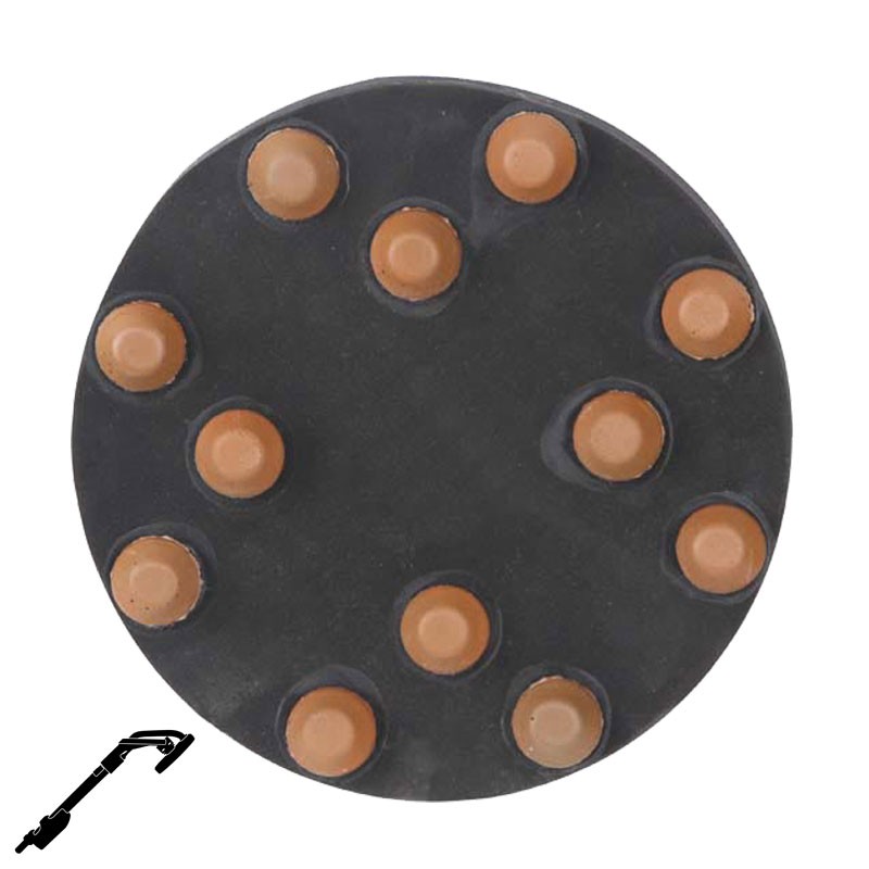 9" Diamond Button Disc, Velcro, For Terrazzo & Stone Polishing