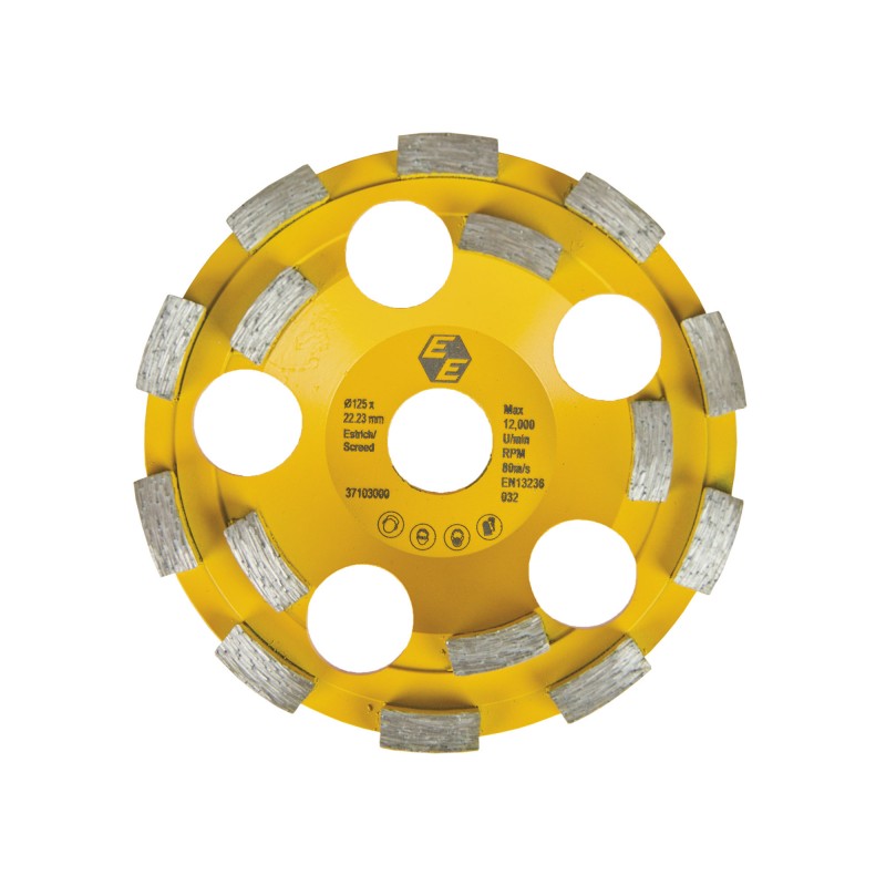 Diamond grinding disc, for abrasive materials
